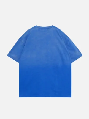 Aelfric Eden Embossed Gradient Blue Tee