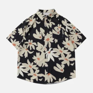 Aelfric Eden Flower Power Print Short Sleeve Shirt