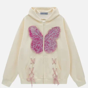 Aelfric Eden Fringe Washed Butterfly Hoodie