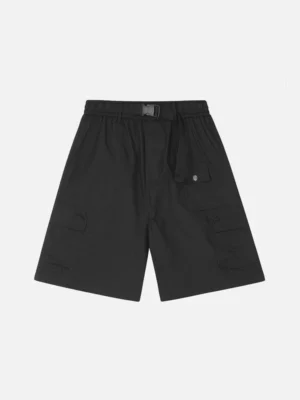 Aelfric Eden Solid Belt Black Shorts