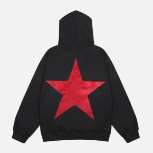 Aelfric Eden Star Print Black Hoodie