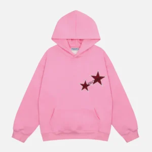 Aelfric Eden Star Print Pink Hoodie